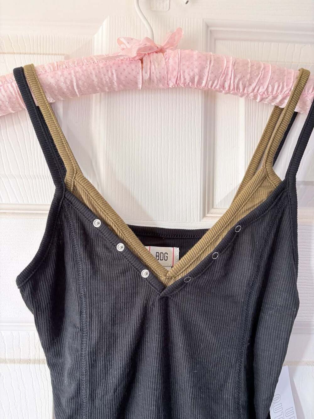 BDG Urban Outfitters Ribbed Cami Top - Carbon, Size S - Picture 3 of 7